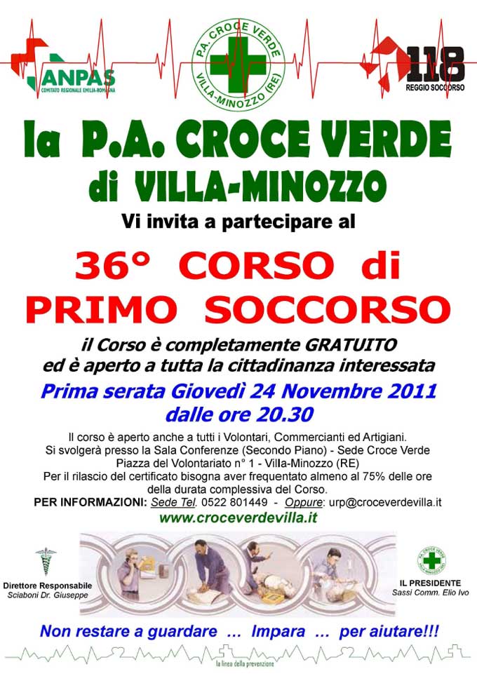 Corso di primo soccorso Villa Minozzo 2011