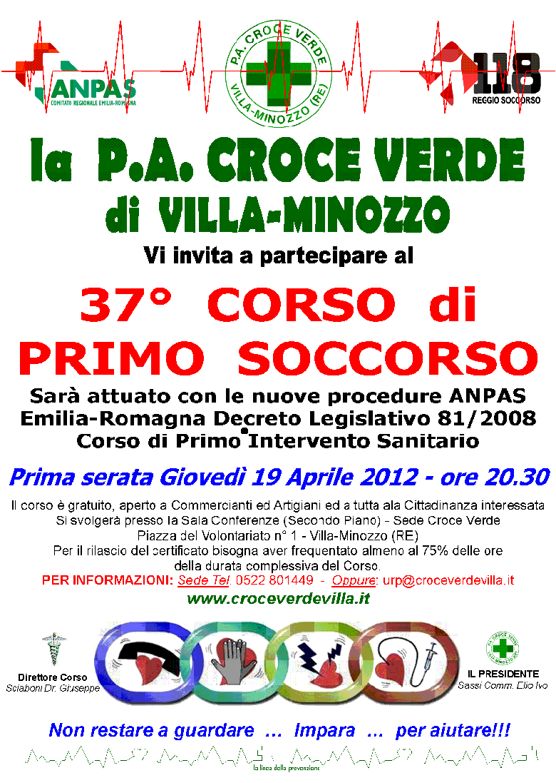 Corso primo soccorso 2012 Villa Minozzo